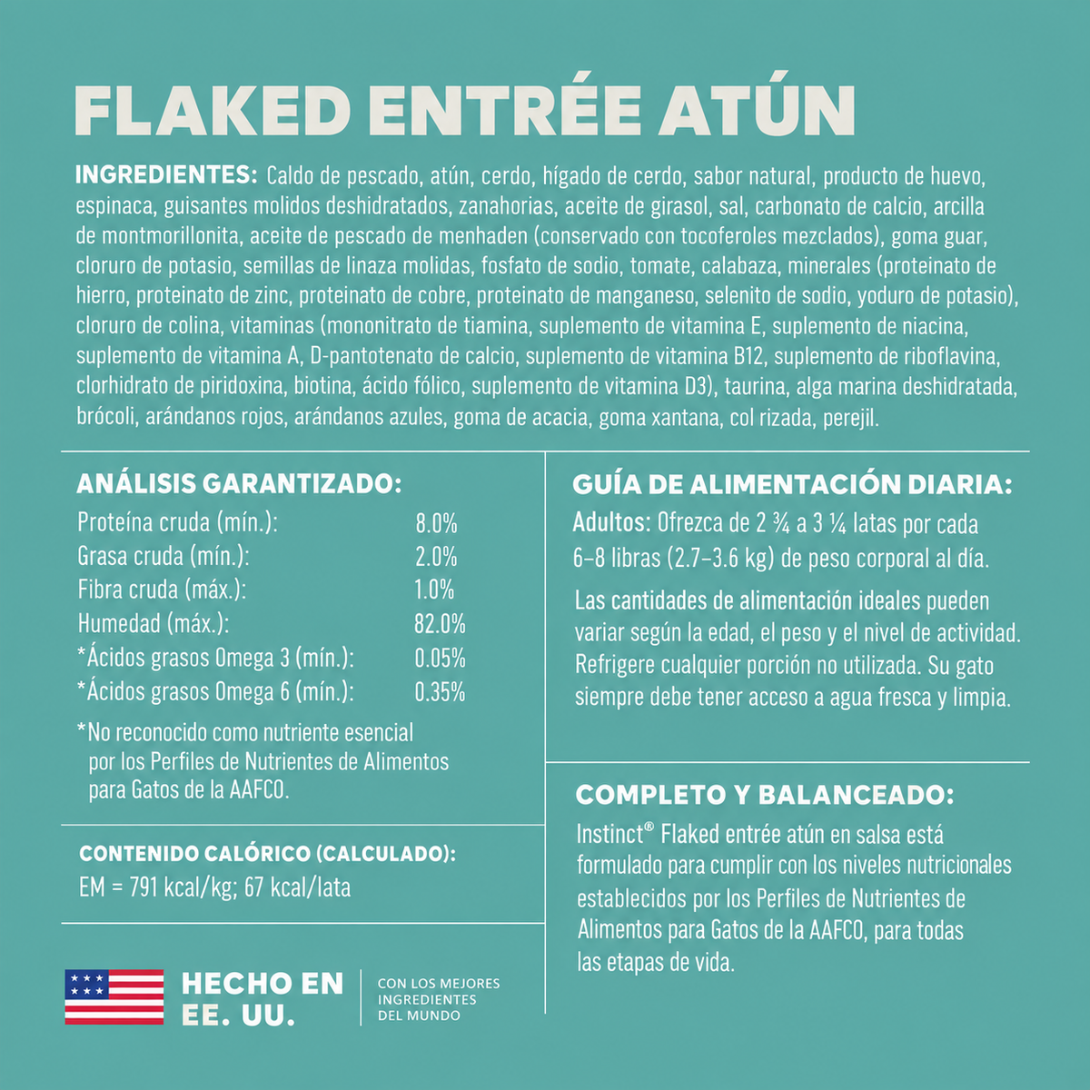 Instinct Alimento Húmedo para Gato Flaked Entrée Atún 3 oz