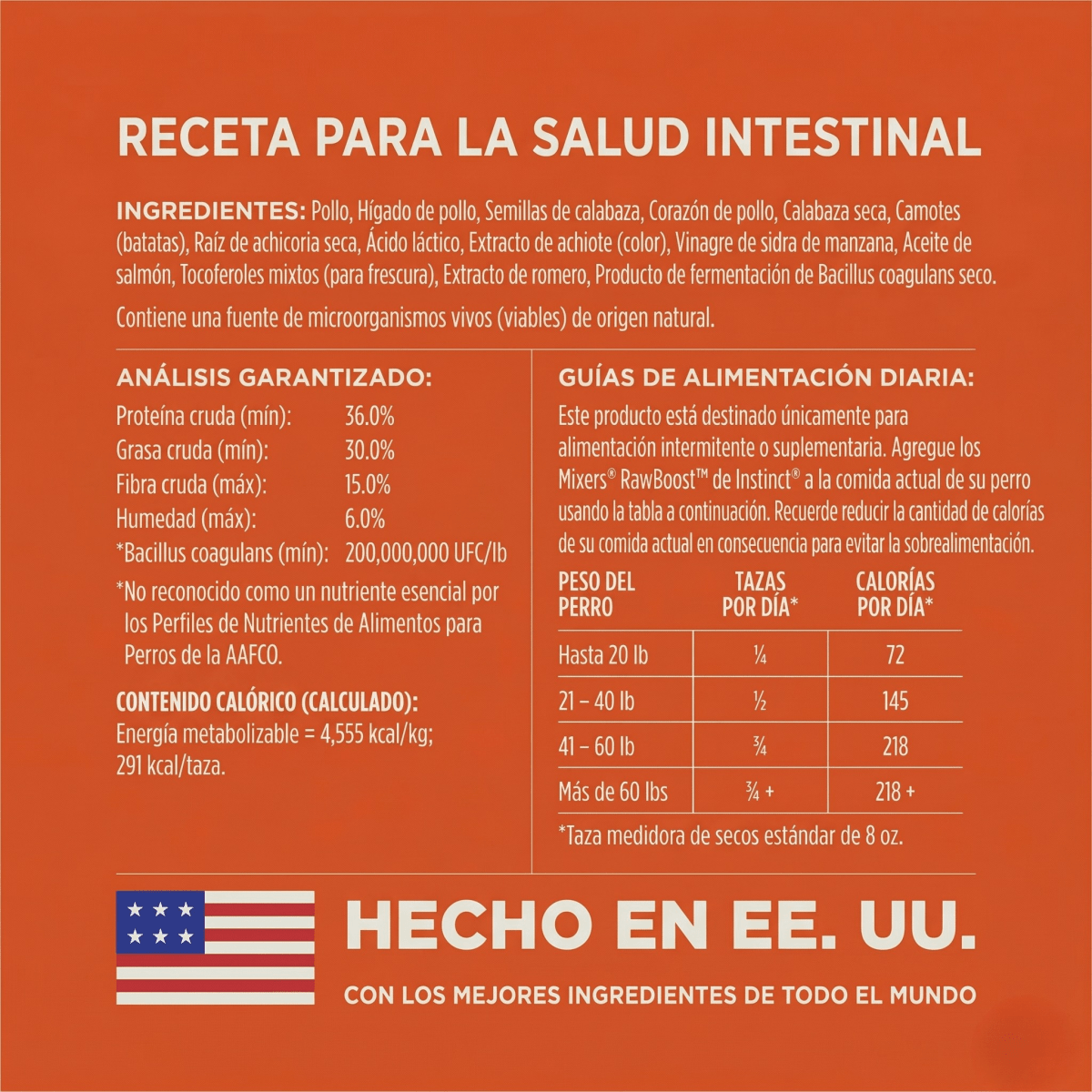 Instinct Raw Boost Mixers Equilibrio Intestinal: Topper Natural Liofilizado para Perro 0.75oz - Instinct México