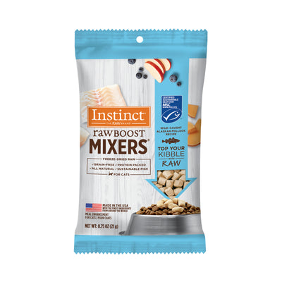 Instinct Raw Boost Mixers Gatos, Topper De Pollock Liofilizado, Nutrición Natural y Pura, 0.75 Oz