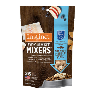 Instinct Raw Boost Mixers Perros, Pollock Liofilizado, Complemento Nutricional Alto En Proteína, 5 Oz