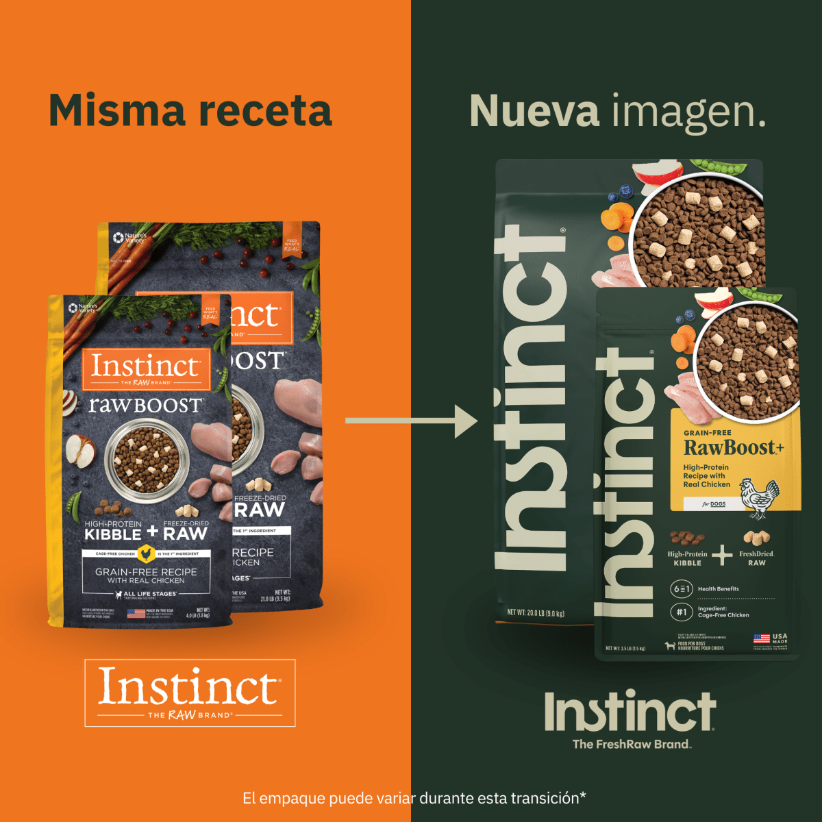 Alimento Para Perros Instinct Raw Boost de Pollo, Sin Granos - Instinct México
