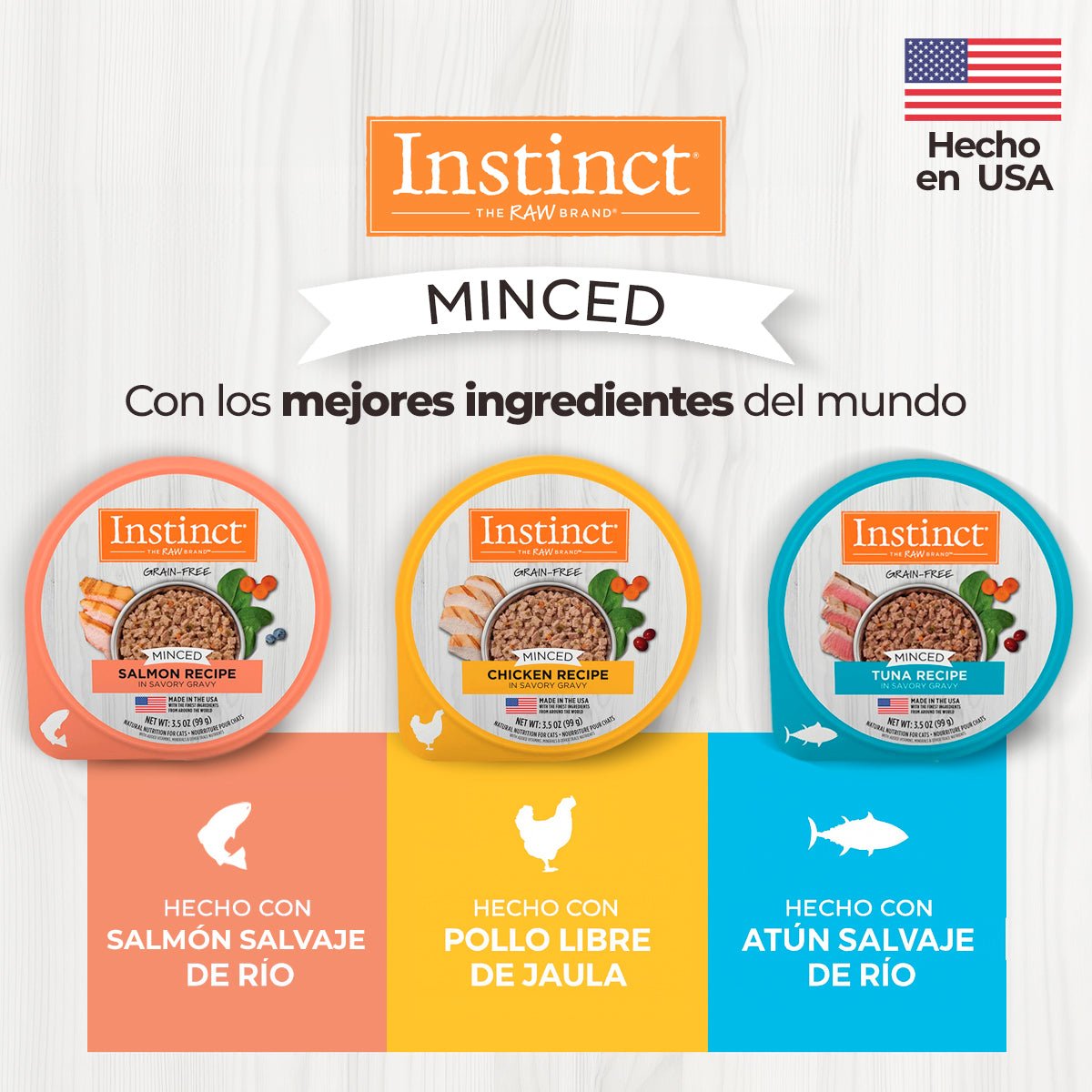 Instinct Alimento Húmedo Gato Minced Cup Variety Pack, Mix de sabores 12 Pack - Instinct México