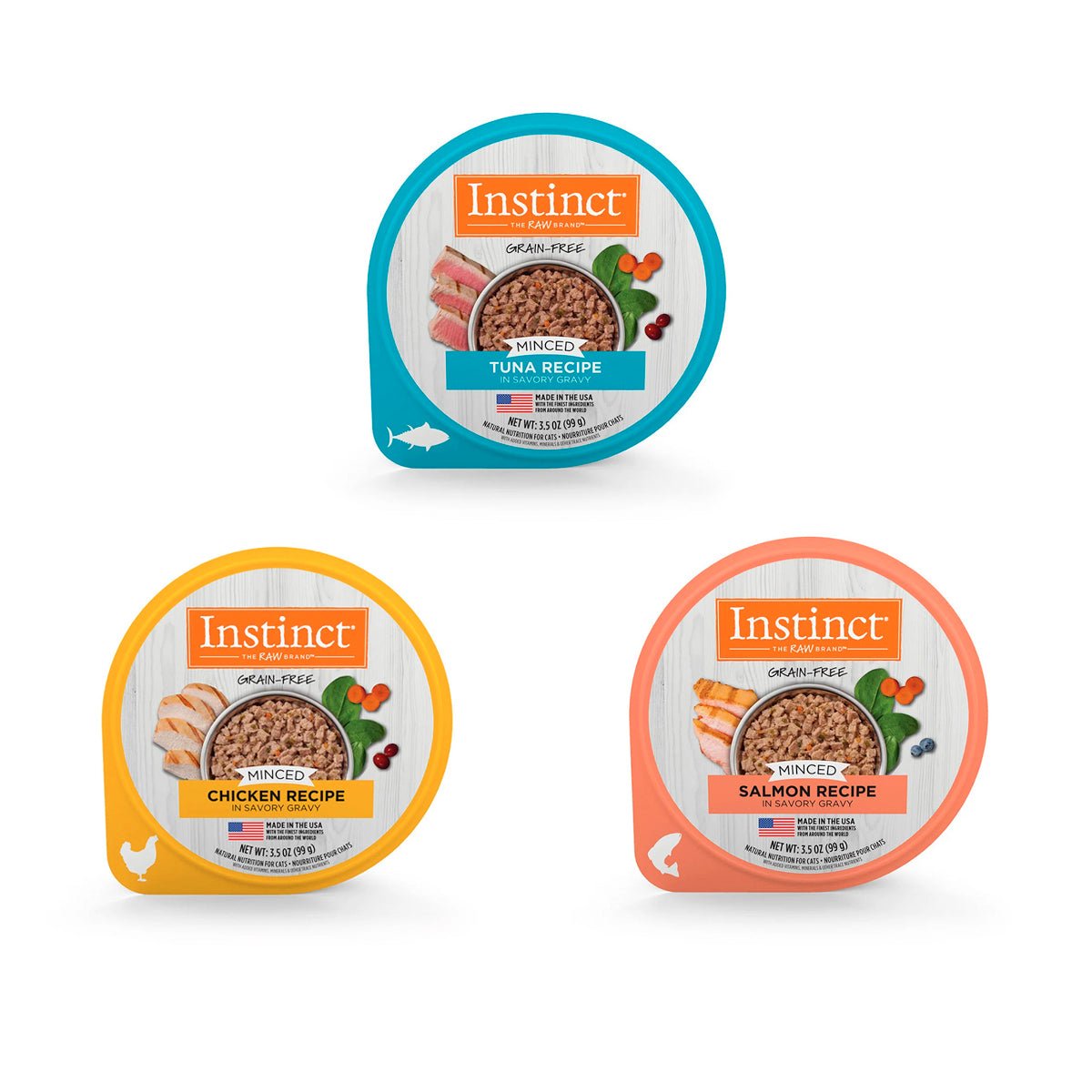 Instinct Alimento Húmedo Gato Minced Cup Variety Pack, Mix de sabores 12 Pack - Instinct México