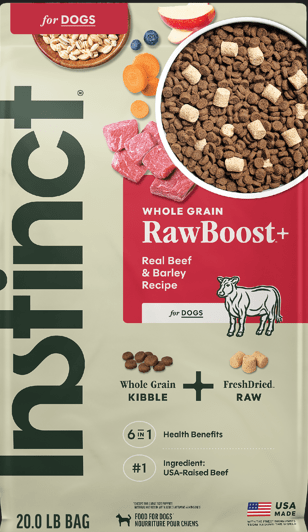 Instinct Raw Boost Alimento Seco para Perro Receta Res Real con Granos Integrales y Carne Cruda Liofilizada - Instinct México