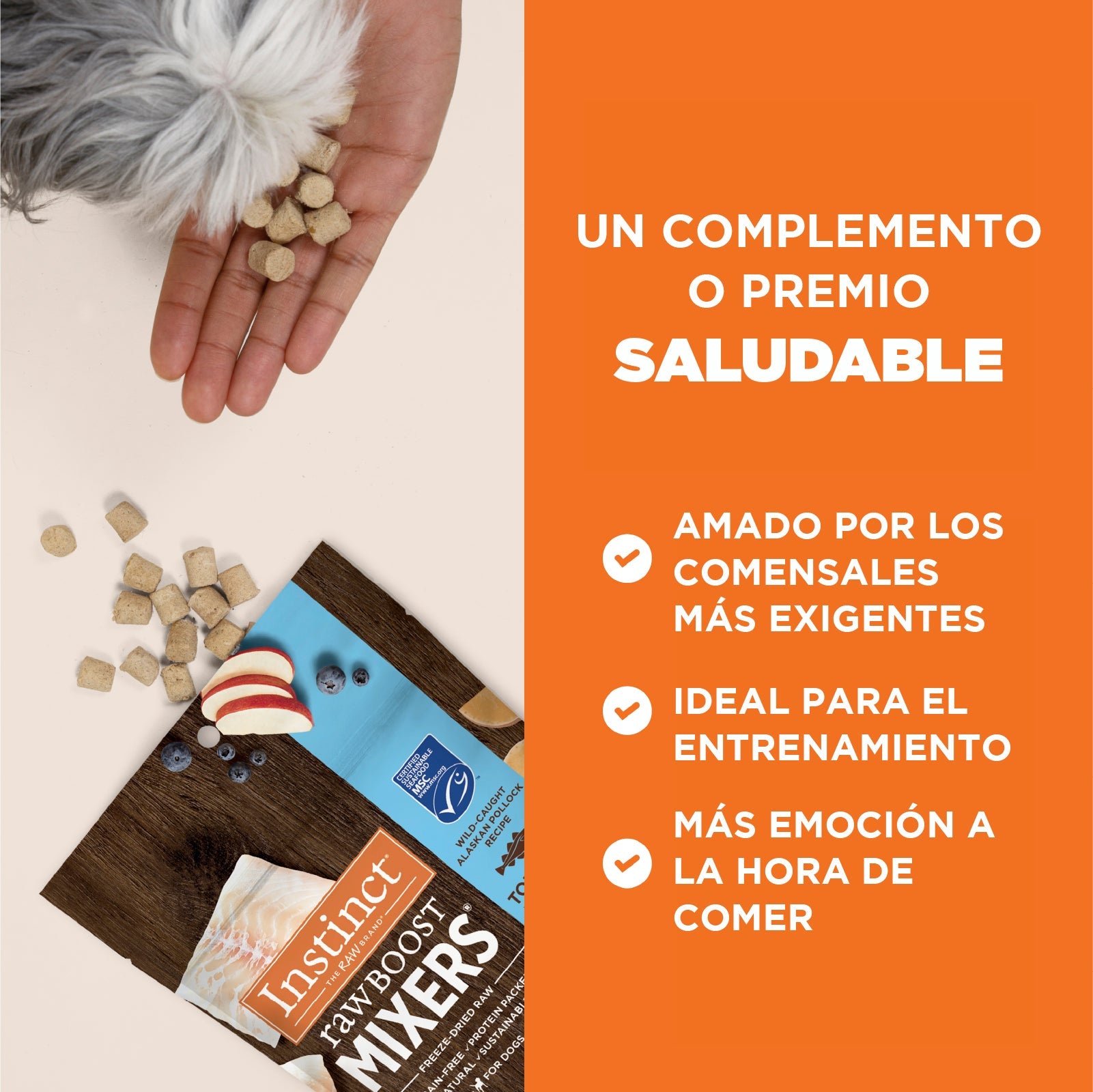 Instinct Raw Boost Mixers Perros, Pollock Liofilizado, Complemento Nutricional Alto En Proteína, 5 Oz - Instinct México