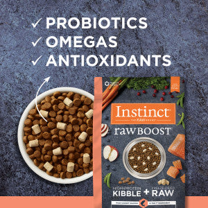 Instinct Raw Boost Salmón Grain Free para Gato, Alimento con Carne Cruda Liofilizada 4.5 lb