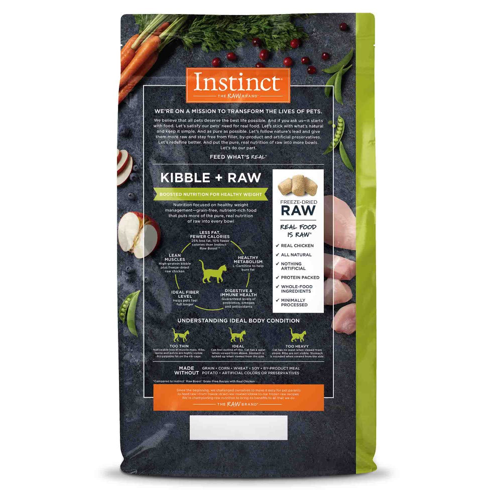 Alimento Para Gatos Instinct Raw Boost Peso Saludable, Sabor Pollo Sin Granos