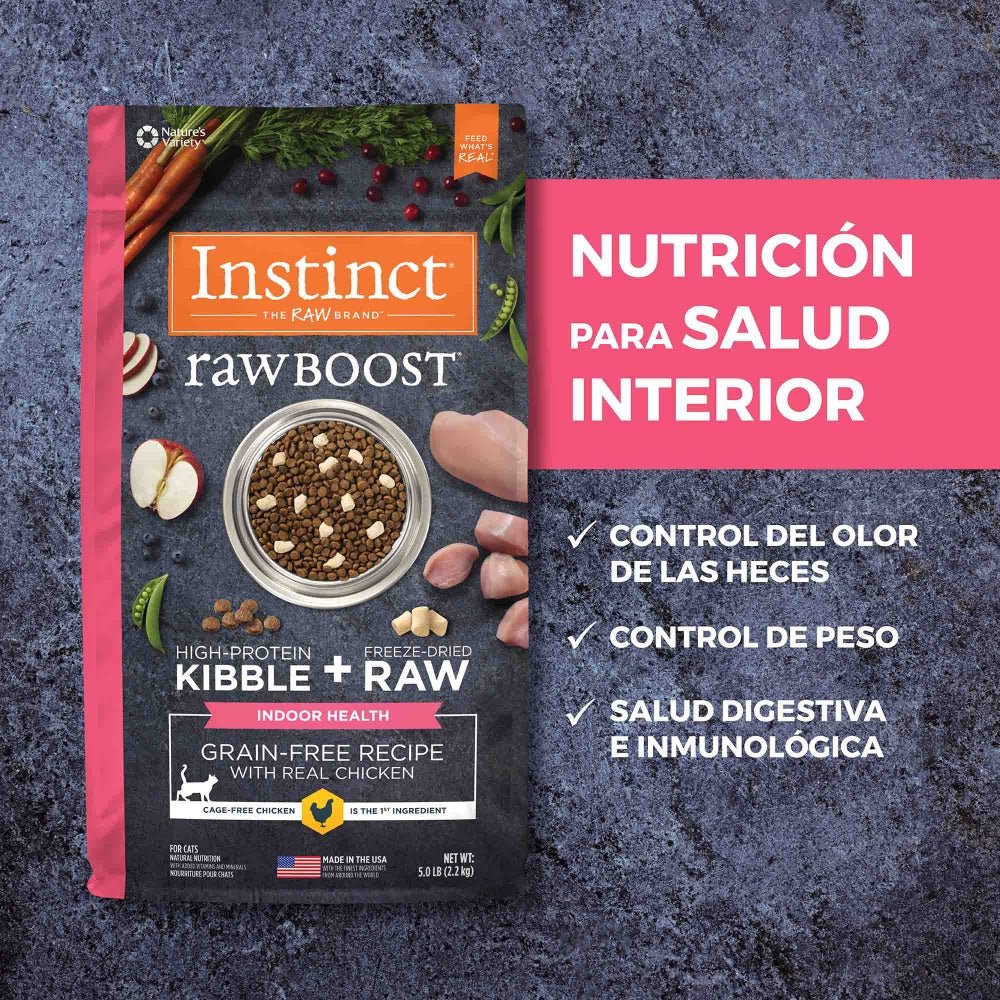 Alimento Para Gatos Instinct Raw Boost Salud Interior, Sabor Pollo Sin Granos. 5 lb - Instinct México