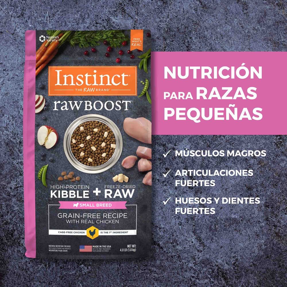 Alimento Para Perros Instinct Raw Boost Razas Pequeñas, Sabor Pollo Sin Granos - Instinct México