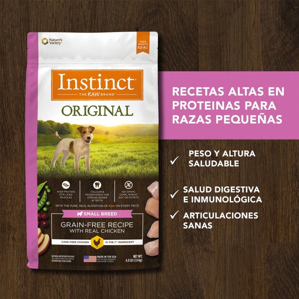 Instinct Original Alimento para Perros de Raza Pequeña, Receta de Pollo - Instinct México