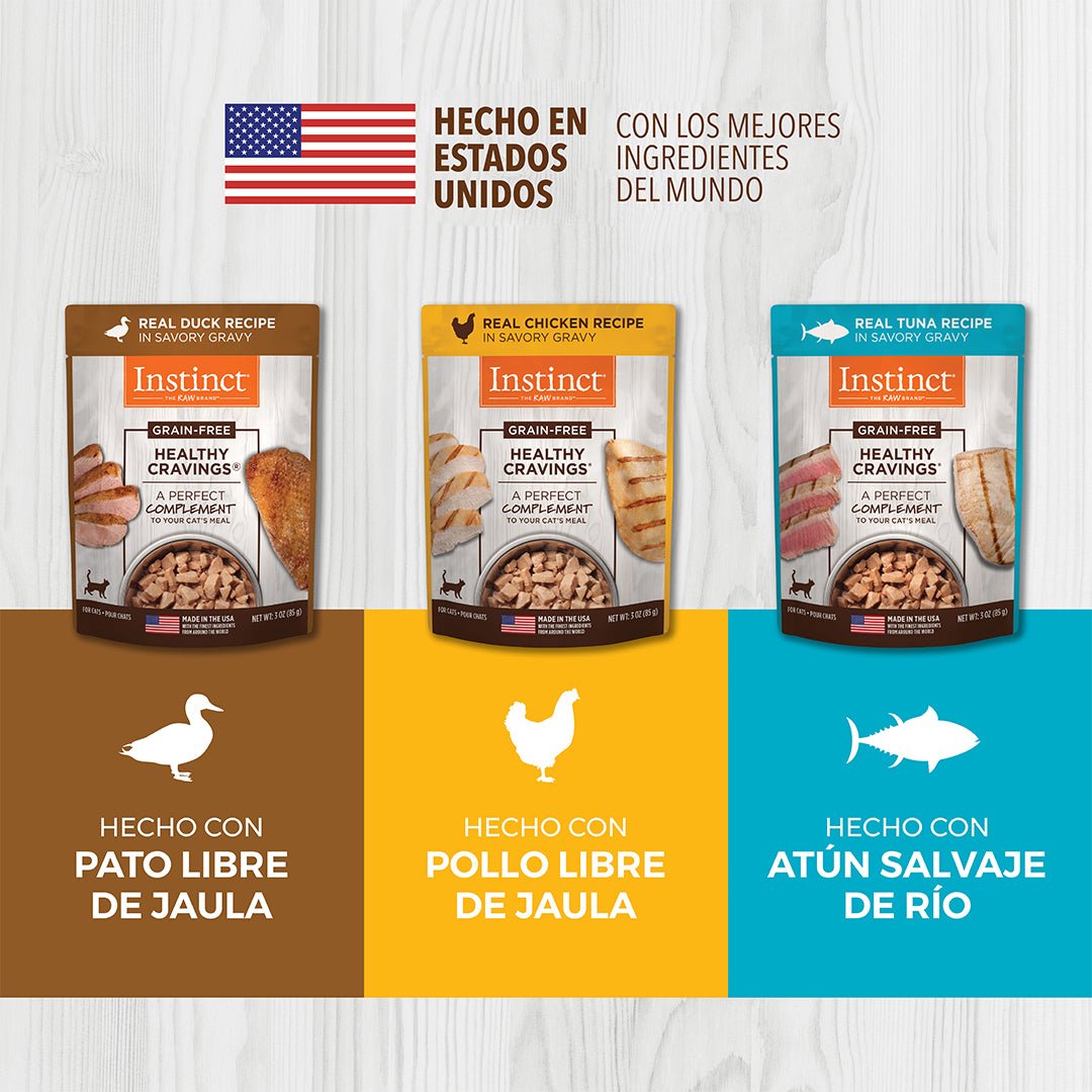 Instinct Original Healthy Cravings Alimento Húmedo para Gato, Mix de Recetas, Pack 12 sobres de 85 g - Instinct México