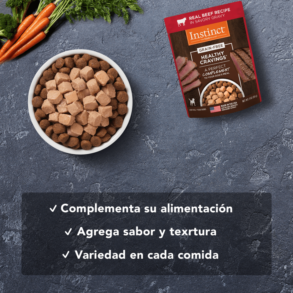 Instinct Original Healthy Cravings Alimento Húmedo para Perro, Receta de Res 85g - Instinct México