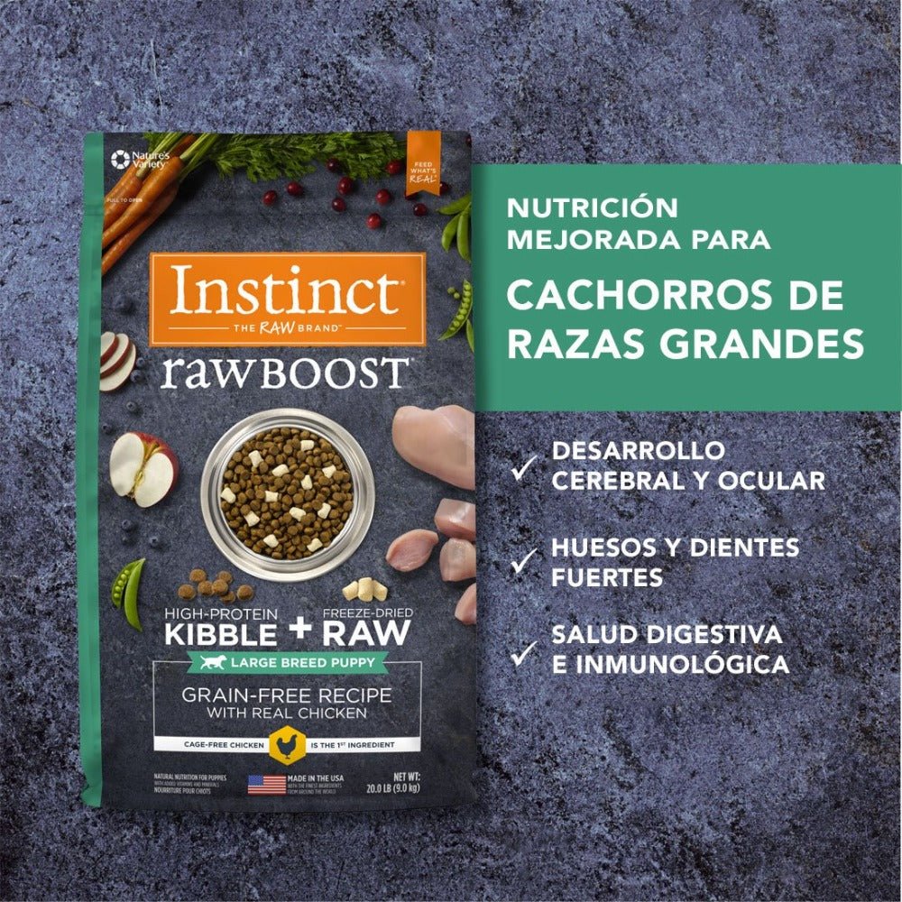Instinct Raw Boost Croquetas para Cachorro de Razas Grandes - Instinct México
