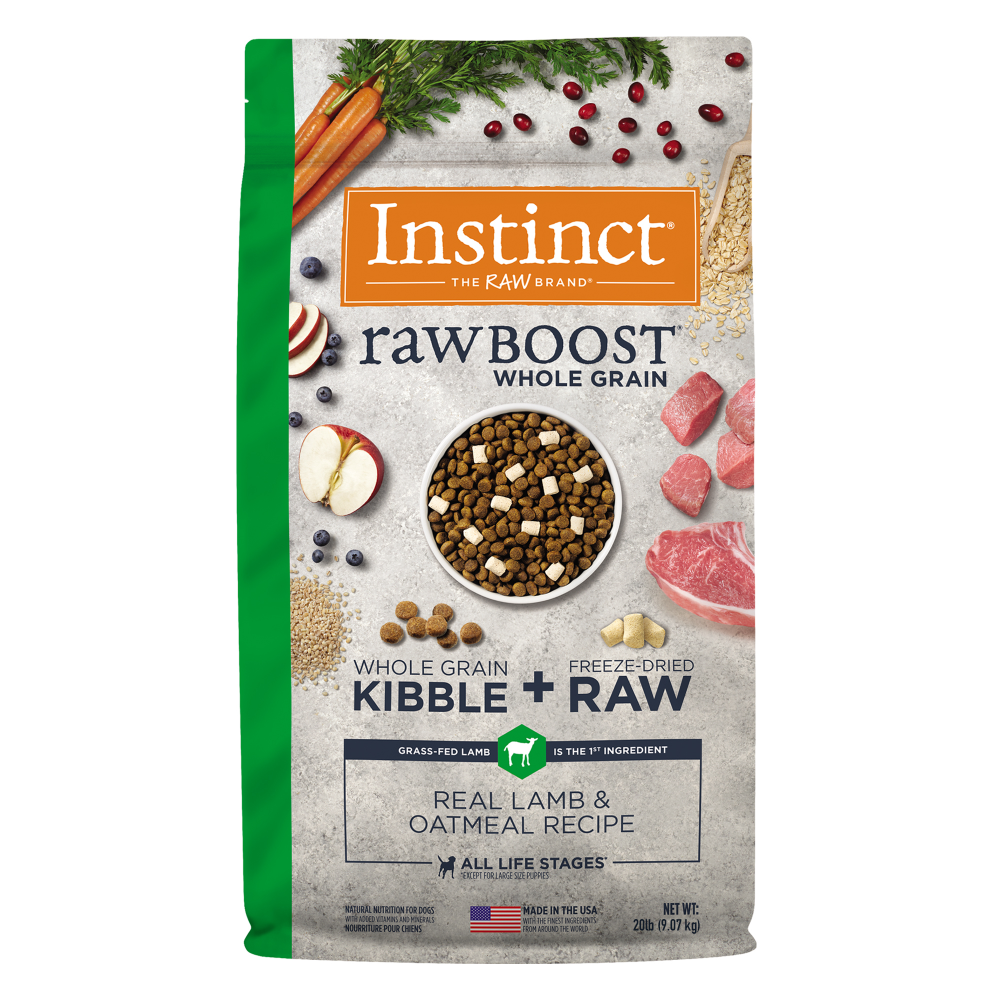 Instinct Raw Boost de Cordero con Carne Cruda y Arroz Integral para Perros 9.07 kg